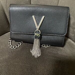 Black Leather Chain Bag